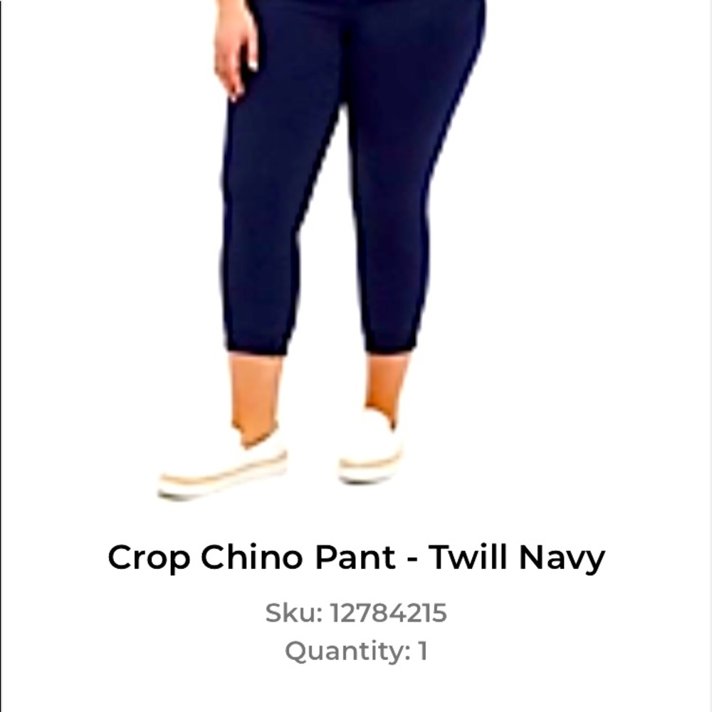 Torrid navy blue chino crops new in package